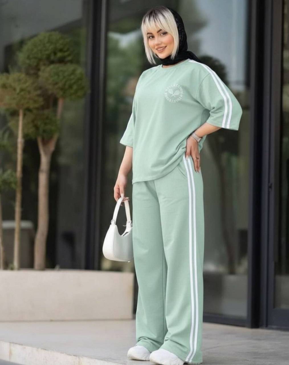 ست تیشرت شلوار تنیس رنگی