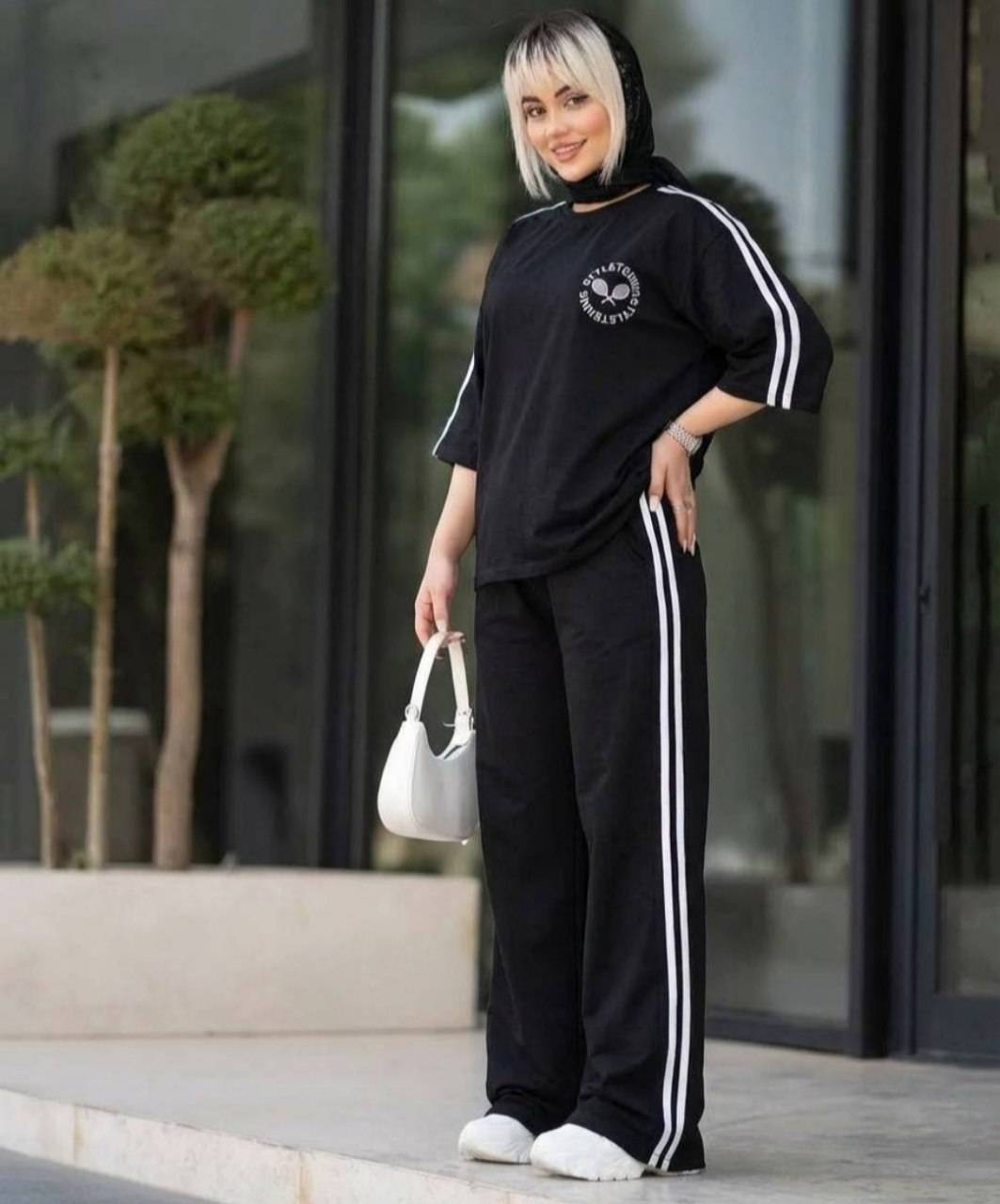 ست تیشرت شلوار تنیس رنگی